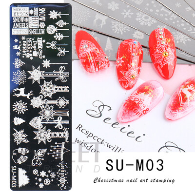 Χριστουγεννιάτικη πλάκα σφράγισης χριστουγεννιάτικων χριστουγεννιάτικων χριστουγεννιάτικων φύλλων νιφάδα χιονιού Dreamcatcher για βερνίκι νυχιών Εργαλεία προτύπων εκτύπωσης εικόνας BESTZ-N