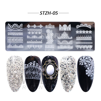 Χριστουγεννιάτικη πλάκα σφράγισης χριστουγεννιάτικων χριστουγεννιάτικων χριστουγεννιάτικων φύλλων νιφάδα χιονιού Dreamcatcher για βερνίκι νυχιών Εργαλεία προτύπων εκτύπωσης εικόνας BESTZ-N