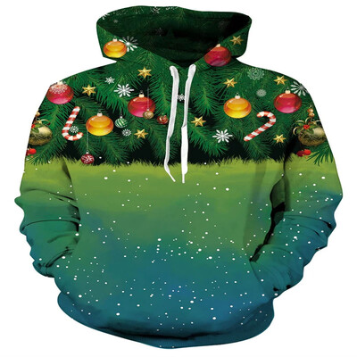 Φθινοπωρινό μπλουζάκι Άγιου Βασίλη Ανδρικό νέο μόδας casual πουλόβερ τοπ Γυναικείο μακρυμάνικο μπλουζάκι με λαιμόκοψη Χριστουγεννιάτικο μπλουζάκι χαλαρό