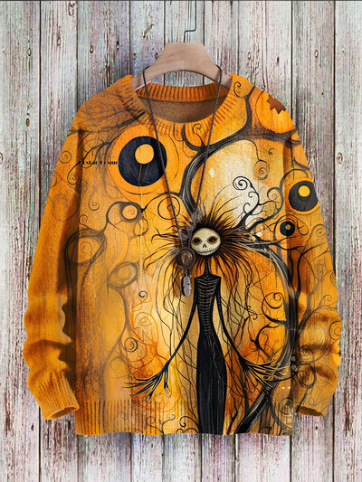 Χριστουγεννιάτικο Ugly πλεκτό πουλόβερ Xmas Santa Claus Animal Πολύχρωμο τατουάζ Retro Unisex 3DPprint Funny Harajuku Casual μακρυμάνικα H