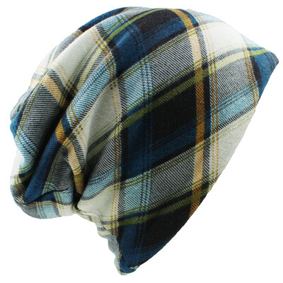 Marka ALTOBEFUN Jesen Zimske kape za žene Skullies i kape muške kape Unisex karirani dizajn Ženska kapa kontrastne boje BHT022