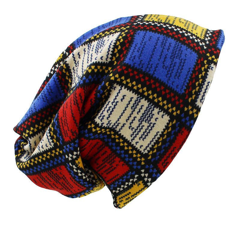 Marka ALTOBEFUN Jesen Zimske kape za žene Skullies i kape muške kape Unisex karirani dizajn Ženska kapa kontrastne boje BHT022