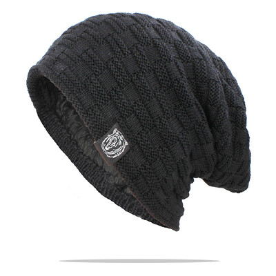 ALTOBEFUN Skullies kapa zimska kapa za muškarce, vrećasta topla pletena kapa od umjetnog krzna Kape za odrasle, debela pletena kapa za žene, kape BHT144