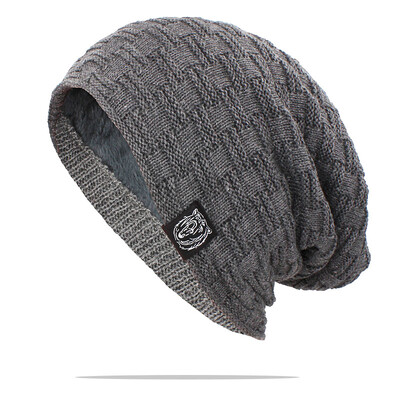 ALTOBEFUN Skullies kapa zimska kapa za muškarce, vrećasta topla pletena kapa od umjetnog krzna Kape za odrasle, debela pletena kapa za žene, kape BHT144