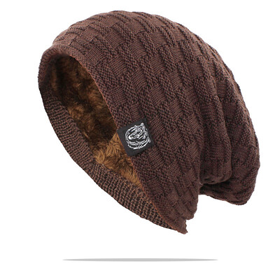 ALTOBEFUN Skullies kapa zimska kapa za muškarce, vrećasta topla pletena kapa od umjetnog krzna Kape za odrasle, debela pletena kapa za žene, kape BHT144