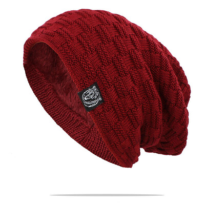 ALTOBEFUN Skullies kapa zimska kapa za muškarce, vrećasta topla pletena kapa od umjetnog krzna Kape za odrasle, debela pletena kapa za žene, kape BHT144
