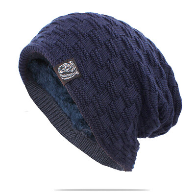 ALTOBEFUN Skullies kapa zimska kapa za muškarce, vrećasta topla pletena kapa od umjetnog krzna Kape za odrasle, debela pletena kapa za žene, kape BHT144