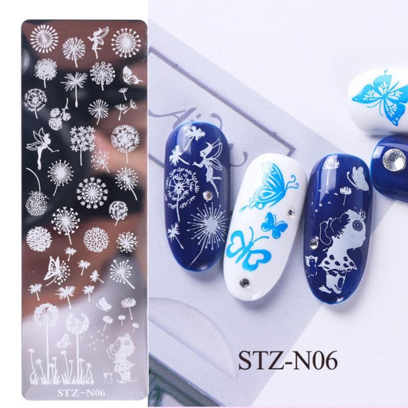 Francuski Nail Art Stamping Ploča Predložak za crtanje Geometrijske pruge Linija Cvijet Ljubav Čipka 3D slika Šablona Kalup Alat za ispis BESW