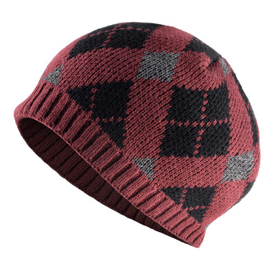 Ανδρικά Skullies Beanies Πλεκτά Καρό Καπέλα Gentleman Χειμώνας Χοντρό Υπαίθριο Καπέλο Beanies Πλέξιμο διπλής στρώσης Βελούδινο SkullCap Gorra