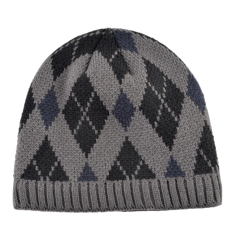 Ανδρικά Skullies Beanies Πλεκτά Καρό Καπέλα Gentleman Χειμώνας Χοντρό Υπαίθριο Καπέλο Beanies Πλέξιμο διπλής στρώσης Βελούδινο SkullCap Gorra