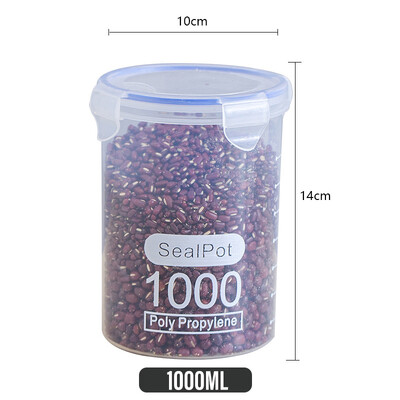Μεγάλης χωρητικότητας σφραγισμένα βάζα κουζίνας Δοχείο αποθήκευσης ανθεκτικό στην υγρασία με διάφανα σιτηρά σε κλίμακα, σνακ, κουτιά αποθήκευσης