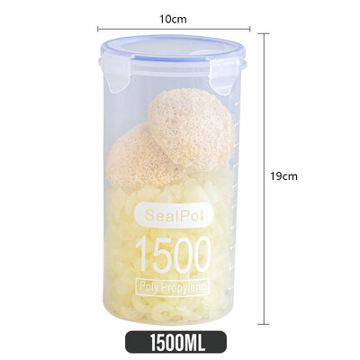 Μεγάλης χωρητικότητας σφραγισμένα βάζα κουζίνας Δοχείο αποθήκευσης ανθεκτικό στην υγρασία με διάφανα σιτηρά σε κλίμακα, σνακ, κουτιά αποθήκευσης