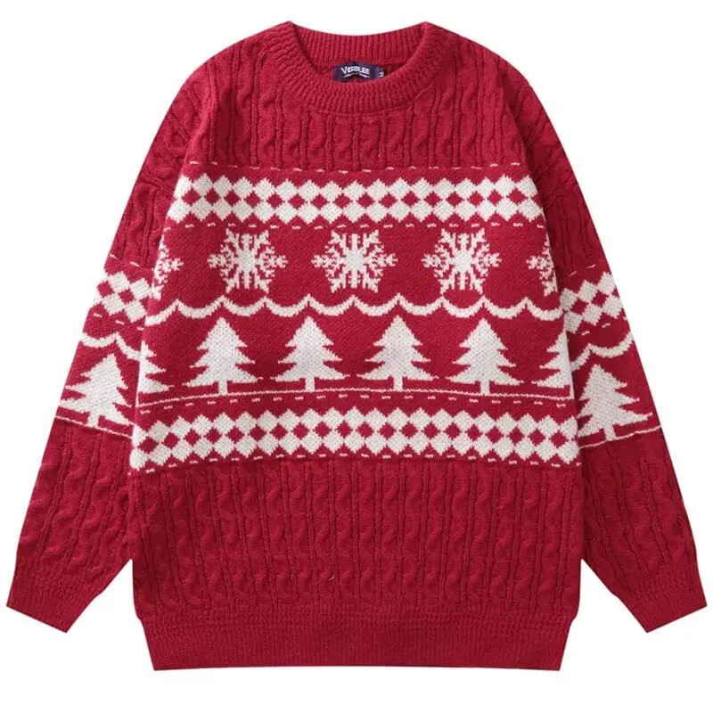 Francuski stil, meki, mekani božićni džemper za muškarce, široka vanjska odjeća, ležerna pletena jakna, pletena odjeća za par