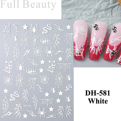 Τρισδιάστατα αυτοκόλλητα για νύχια Halloween Spiders Slider Ολογραφικό τριαντάφυλλο Αυτοκόλλητο αυτοκόλλητο αυτοκόλλητο μανικιούρ μανικιούρ και διακόσμηση