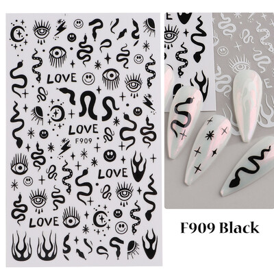 Τρισδιάστατα αυτοκόλλητα για νύχια Halloween Spiders Slider Ολογραφικό τριαντάφυλλο Αυτοκόλλητο αυτοκόλλητο αυτοκόλλητο μανικιούρ μανικιούρ και διακόσμηση