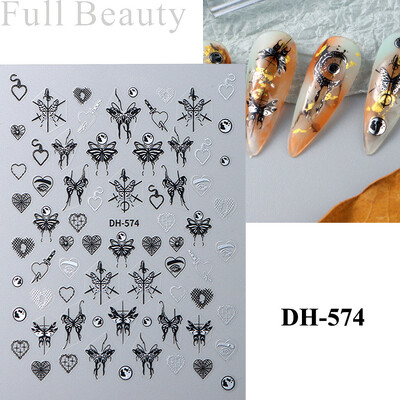 Τρισδιάστατα αυτοκόλλητα για νύχια Halloween Spiders Slider Ολογραφικό τριαντάφυλλο Αυτοκόλλητο αυτοκόλλητο αυτοκόλλητο μανικιούρ μανικιούρ και διακόσμηση