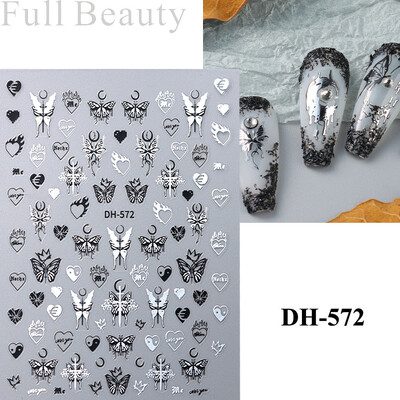 Τρισδιάστατα αυτοκόλλητα για νύχια Halloween Spiders Slider Ολογραφικό τριαντάφυλλο Αυτοκόλλητο αυτοκόλλητο αυτοκόλλητο μανικιούρ μανικιούρ και διακόσμηση