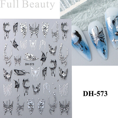 Τρισδιάστατα αυτοκόλλητα για νύχια Halloween Spiders Slider Ολογραφικό τριαντάφυλλο Αυτοκόλλητο αυτοκόλλητο αυτοκόλλητο μανικιούρ μανικιούρ και διακόσμηση