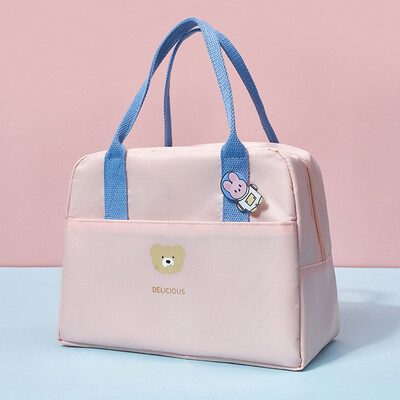 Prijenosna toplinski izolirana toplinska torba za ručak Dječja crtana slatka bento torba za piknik Vodootporna kutija velikog kapaciteta za pohranu hrane