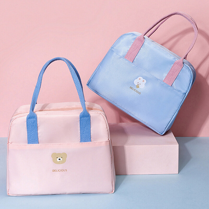 Prijenosna toplinski izolirana toplinska torba za ručak Dječja crtana slatka bento torba za piknik Vodootporna kutija velikog kapaciteta za pohranu hrane