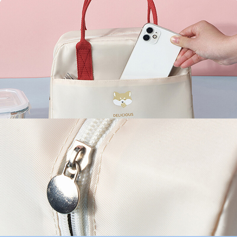 Prijenosna toplinski izolirana toplinska torba za ručak Dječja crtana slatka bento torba za piknik Vodootporna kutija velikog kapaciteta za pohranu hrane