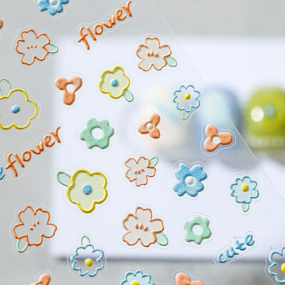 Zlatna pahuljica Bowknot Snjegović Lijepi božićni 3D samoljepljivi naljepnici za nokte Rhinestones 5D reljefni reljefi Naljepnice za manikuru