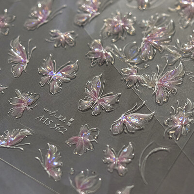 Vintage zelta ziedu 5D reljefi nagu uzlīmes Līmējošās nagu uzlīmes Manikīrs cirsts dekors modes slīdņi Augsta kvalitāte