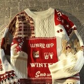 Novi Y2K Europa i Amerika Slatki Twist muški i ženski božićni džemper dugih rukava Ulična jesenska i zimska moda Loosesweater