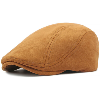 HT4344 Kapa s beretkom Proljeće Jesen Pune šešire s beretkama od brušene kože za muškarce Žene Vintage umjetničke slikarske ravne kape Muške ženske beretke za muškarce