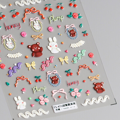 Vintage Egipat Crne i šarene mačje naljepnice za nokte Zlatno srebrno utiskivanje 3D Nail Art Dizajn Dekoracije Naljepnice DIY manikura