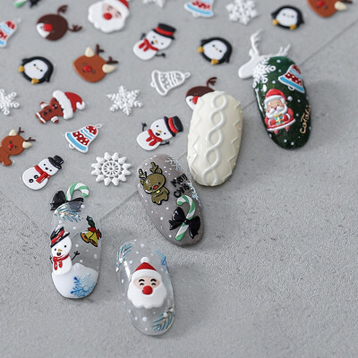 Vintage Egipat Crne i šarene mačje naljepnice za nokte Zlatno srebrno utiskivanje 3D Nail Art Dizajn Dekoracije Naljepnice DIY manikura