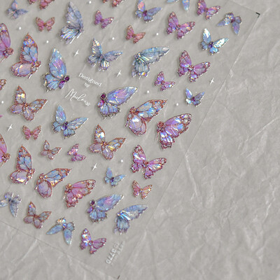 Vintage Egipat Crne i šarene mačje naljepnice za nokte Zlatno srebrno utiskivanje 3D Nail Art Dizajn Dekoracije Naljepnice DIY manikura