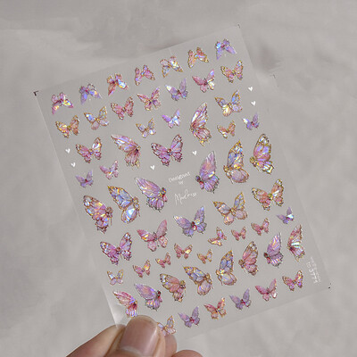 Vintage Egipat Crne i šarene mačje naljepnice za nokte Zlatno srebrno utiskivanje 3D Nail Art Dizajn Dekoracije Naljepnice DIY manikura