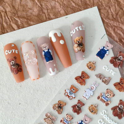 Vintage Egipat Crne i šarene mačje naljepnice za nokte Zlatno srebrno utiskivanje 3D Nail Art Dizajn Dekoracije Naljepnice DIY manikura