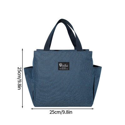 Bento Bag Izolacijska torba za ručak Zadebljane torbe za pohranu hrane Prijenosni studentski spremnik za ručak Bento Pack velikog kapaciteta