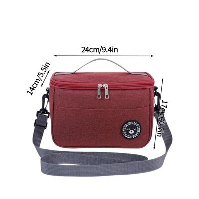 Bento Bag Izolacijska torba za ručak Zadebljane torbe za pohranu hrane Prijenosni studentski spremnik za ručak Bento Pack velikog kapaciteta