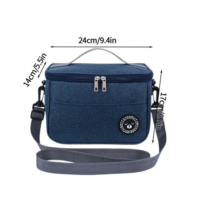 Bento Bag Izolacijska torba za ručak Zadebljane torbe za pohranu hrane Prijenosni studentski spremnik za ručak Bento Pack velikog kapaciteta