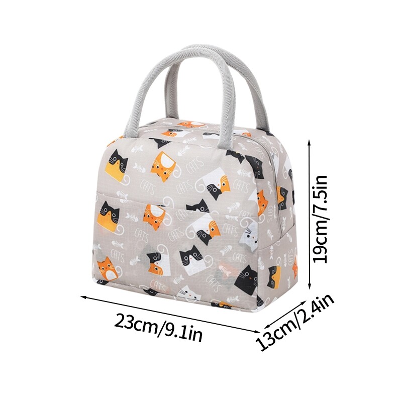 Bento Bag Izolacijska torba za ručak Zadebljane torbe za pohranu hrane Prijenosni studentski spremnik za ručak Bento Pack velikog kapaciteta