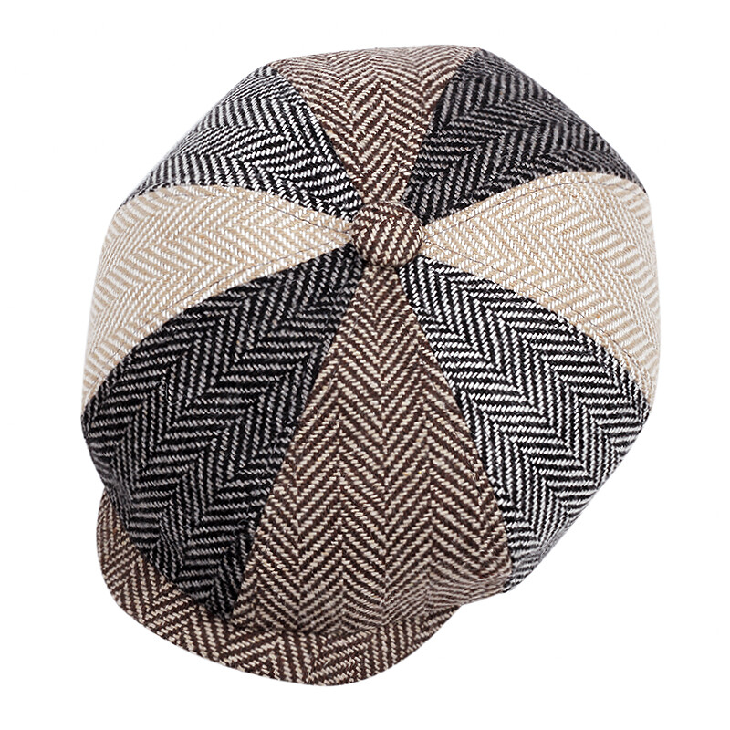 2023 Toamnă Iarnă Nouă Beretă Patchwork Bărbat Vintage Britanic Şapci Newsboy Pentru Bărbaţi Şapcă Gatsby Bărbat Bumbac Boina