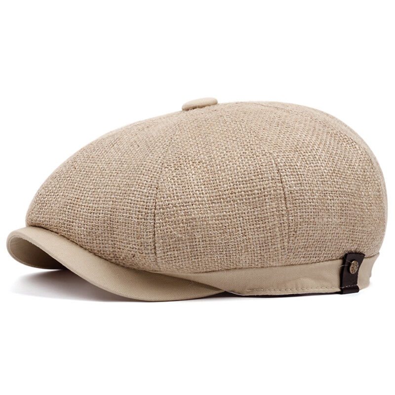 Laneni novinski šeširi za muškarce Žene Vintage kape s beretkama britanskog slikara Gatsbyja Modni osmokutni šešir Gorras Para Hombre