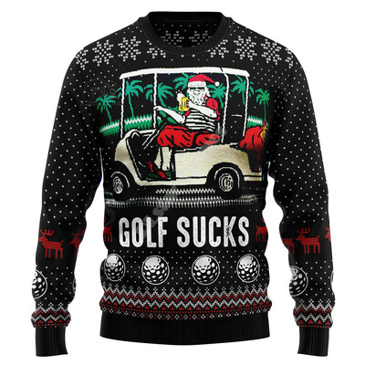 Božićni ružni pleteni džemper Božićni Djed Mraz Životinja Šarena tetovaža Retro Unisex 3Dprint Smiješni Harajuku Ležerni Dugi rukavi 6