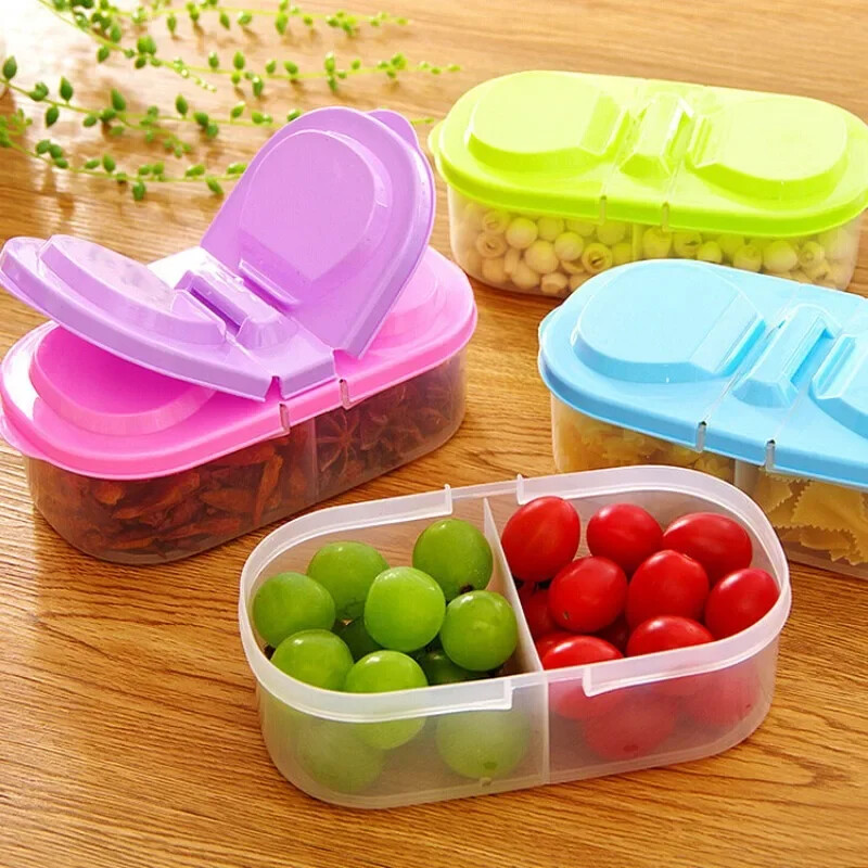 Zdrava plastična posuda za hranu Prijenosna kutija za ručak Kapacitet Kampiranje Piknik Posuda za hranu Kutija za pohranu voća Kutija za dječje posuđe