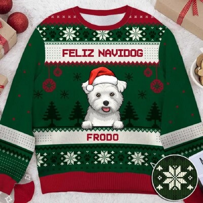 Crtani mačak Ružni božićni džemper Božićni džemper 3D ispis Poklon Djed Božićnjak Pulover Muška 3D majica Jesen Zima Top