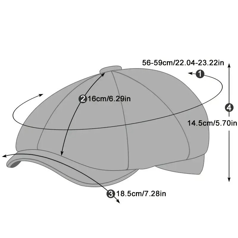 2023 nova muška jesen zima topla novinska kapa Ivy šešir za vožnju