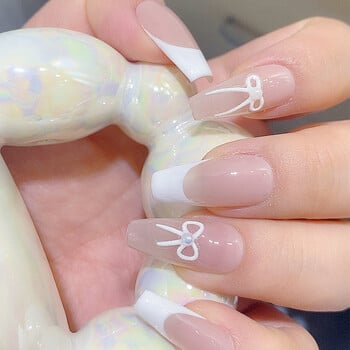 Αυτοκόλλητα TSZS 3D Small Lovely Bow Nail Art Αυτοκόλλητα INS Λευκό Μαύρο Kpop Girl Παπιγιόν Αυτοκόλλητα νυχιών Kawaii Κορεάτικο αυτοκόλλητο με φιόγκο για νύχια