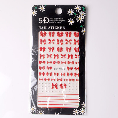 TSZS 5D naljepnice za nokte Cvijeće Čipka Dijelovi noktiju Korejska naljepnica Reljefne folije Dekoracija Ljepljivi dijelovi Kawaii dodaci za manikuru