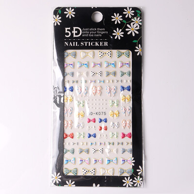 TSZS 5D naljepnice za nokte Cvijeće Čipka Dijelovi noktiju Korejska naljepnica Reljefne folije Dekoracija Ljepljivi dijelovi Kawaii dodaci za manikuru