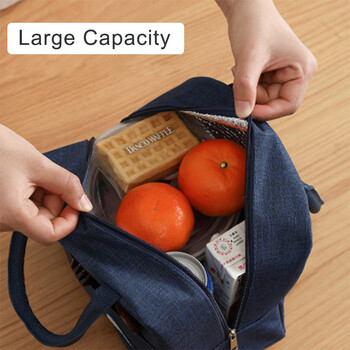 Handle Insulation Cooler Lunch Bag for Women Kids Lunch Box Picnic Travel Φορητή αποθήκευση τροφίμων Πρωινό θερμική τσάντα τροφίμων