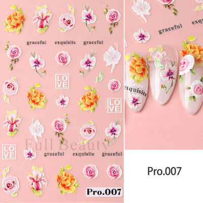 5D slatka pčela tratinčica cvijet naljepnice za nokte latice cvijet leptir kukac samoljepljiva naljepnica za manikuru DIY privjesci folije dekoracija noktiju