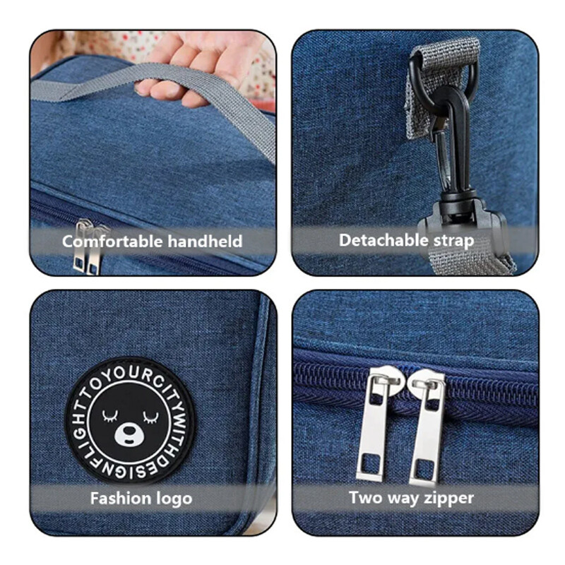 Izolirana kutija za ručak Muškarci Žene Putna prijenosna torba za piknik za kampiranje Hladnjak za hladnu hranu Termalna torba Izolirana torba za djecu s remenom 1